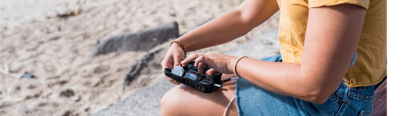 Young Girl monitoring her blood sugar with a glucometer